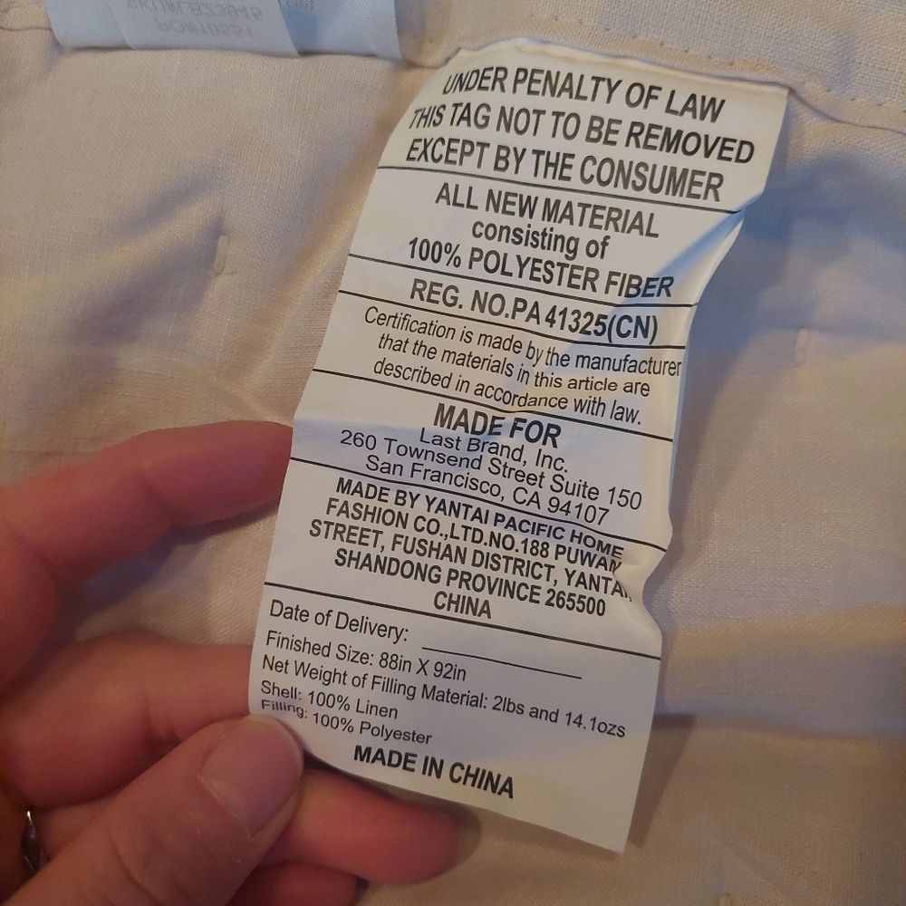 Quince Linen Sand Dream Quilt! Full/ Queen! (875) - Picture 7 of 9